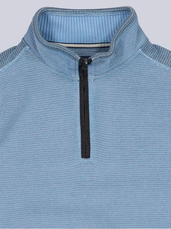 engbers Herren Sweatshirt mit Stehkragen Mittelblau 40084