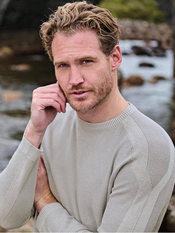 engbers Herren Pullover strukturiert Grau 37439
