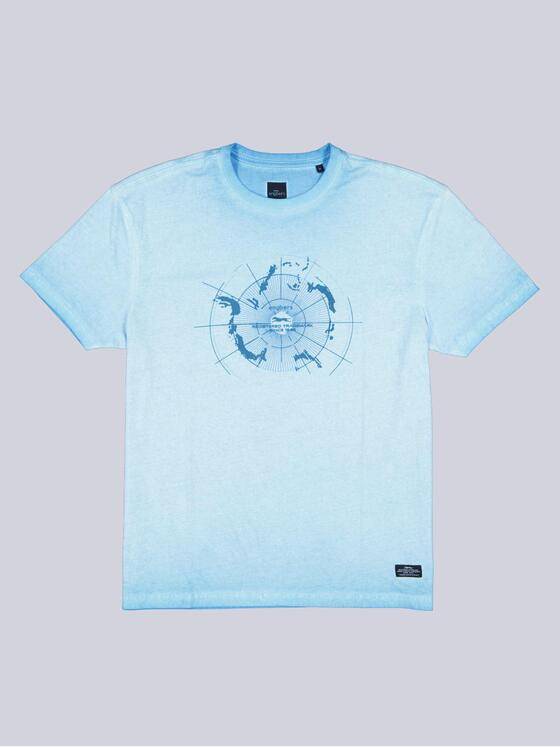 engbers Herren T-Shirt mit Print Hellblau 38872