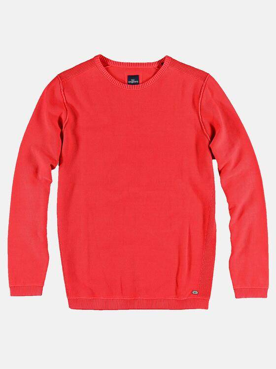 engbers Herren Pullover Rundhals Tomatenrot 31247