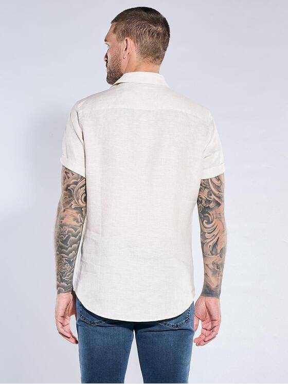 emilio adani Herren Hemd uni Beige 40675