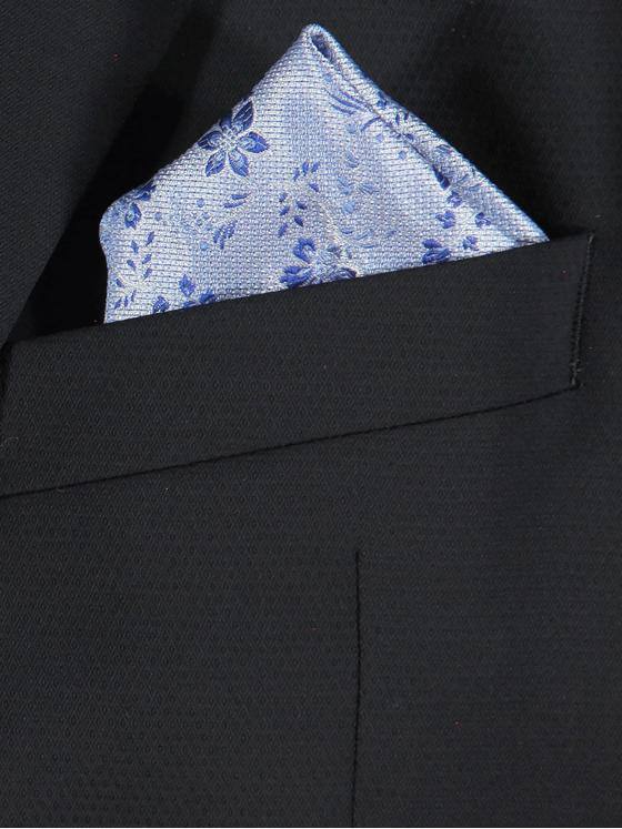 emilio adani Herren Modisches Einstecktuch mit Blumenmuster Blau 31389