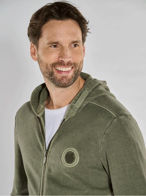 engbers Herren Sweatjacke mit Kapuze Grün 36335