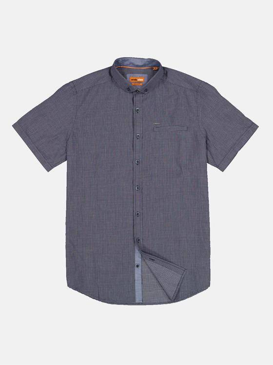 emilio adani Herren Hemd uni Blau 32614