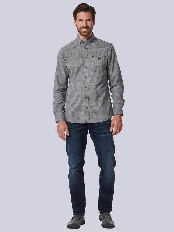 engbers Herren Langarm-Hemd uni Grau 35220