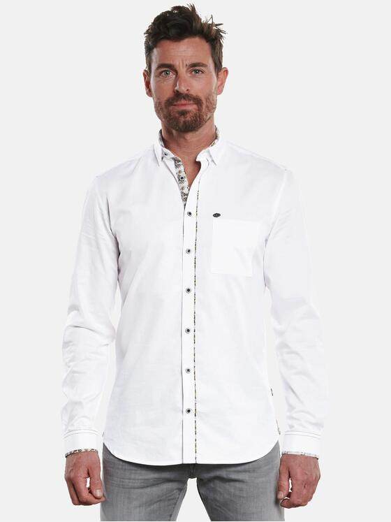 engbers Herren Langarm-Hemd uni Weiß 32844