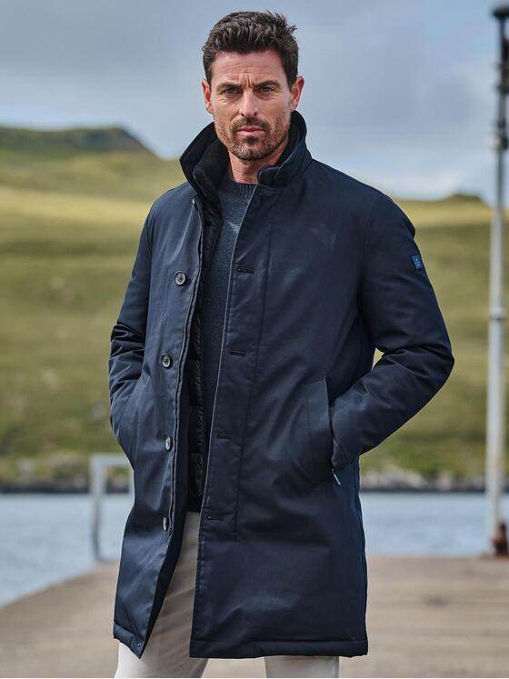 ENGBERS GERMANY Herren Mantel mit Funktionsdetails Saphirblau 37408