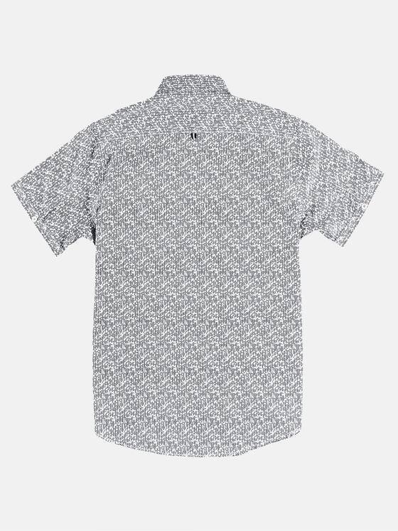 emilio adani Herren Hemd mit sommerlichem All-Over-Print Blau 31238