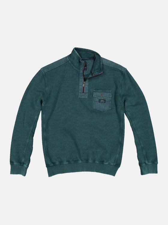 engbers Herren Sweatshirt mit Stehkragen Türkis 33762