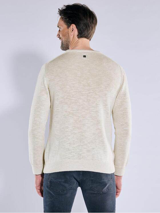 ENGBERS GERMANY Herren Pullover mit Leinenanteil Naturweiss 38884