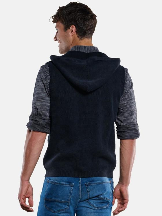engbers Herren Strickweste mit Kapuze Anthrazit 33511