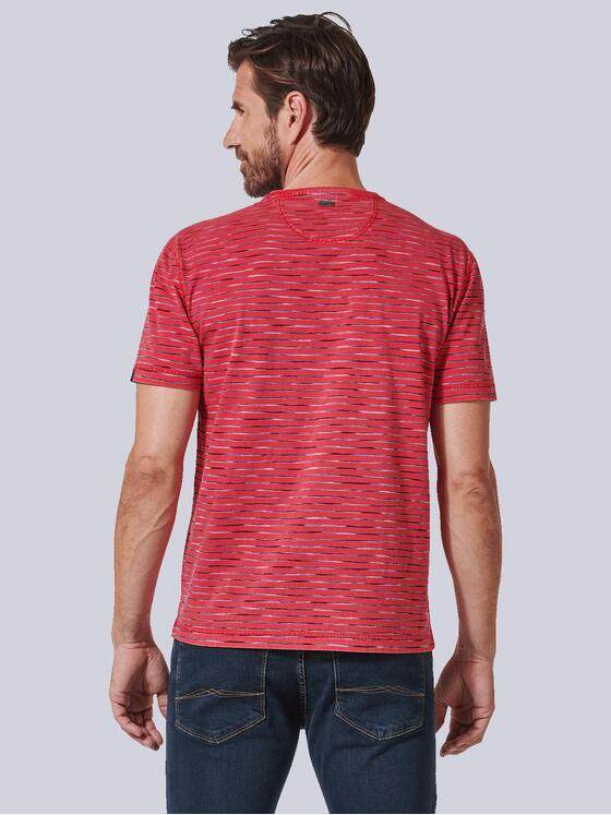 engbers Herren T-Shirt gestreift Rot 35241