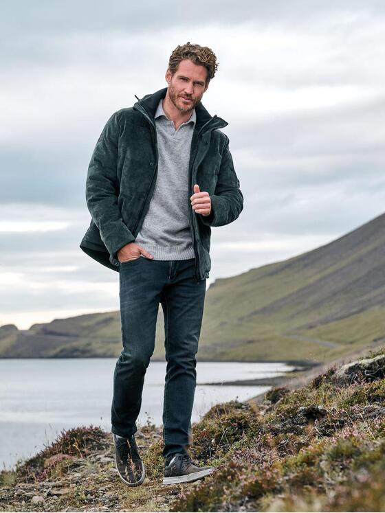 engbers Herren Cordjacke mit Funktionsdetails Dunkelgruen 39249