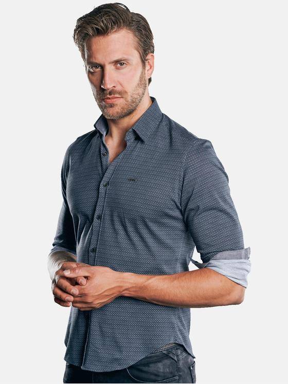 emilio adani Herren Hemd langarm Schwarz 30373