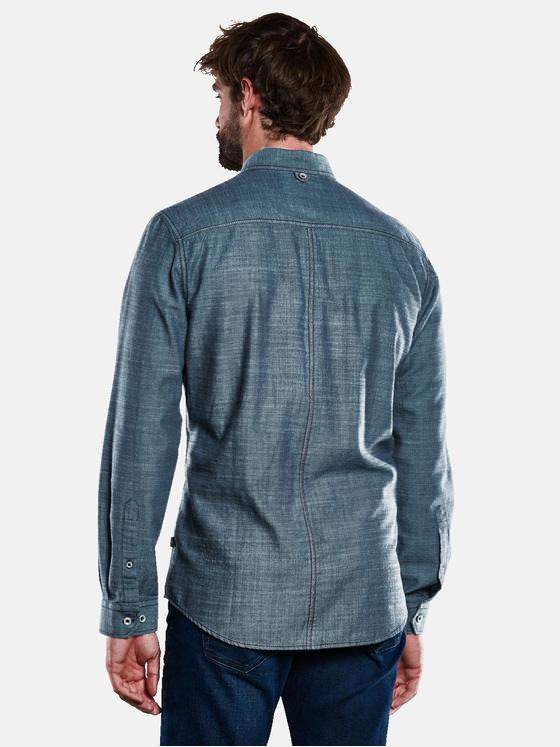 engbers Herren Langarm-Hemd strukturiert Hellblau 33380