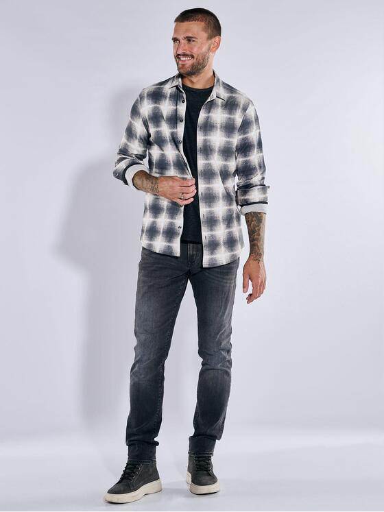 emilio adani Herren Overshirt slim fit Beige 37669