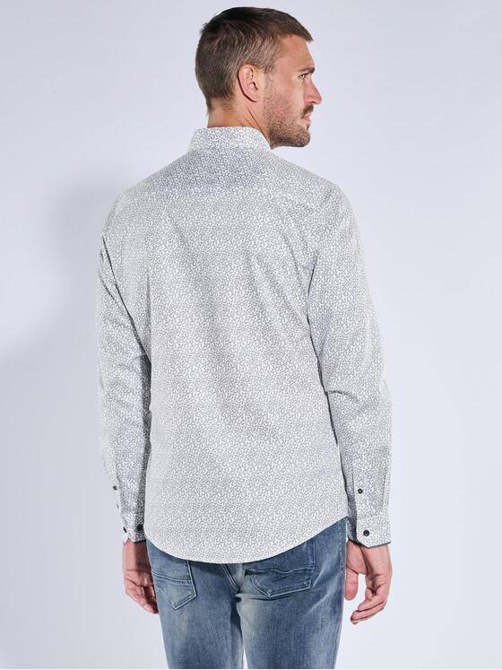 emilio adani Herren Langarm-Hemd strukturiert Reinweiss 39159