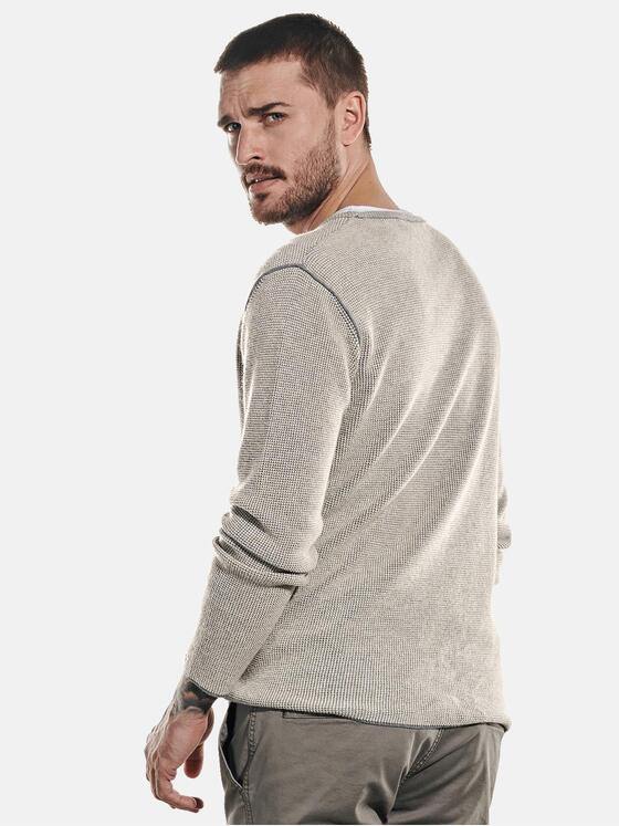 emilio adani Herren Strick-Pullover rundhals Beige 32160