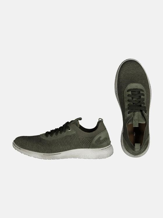 engbers Herren Sneaker aus Materialmix Grün 34418