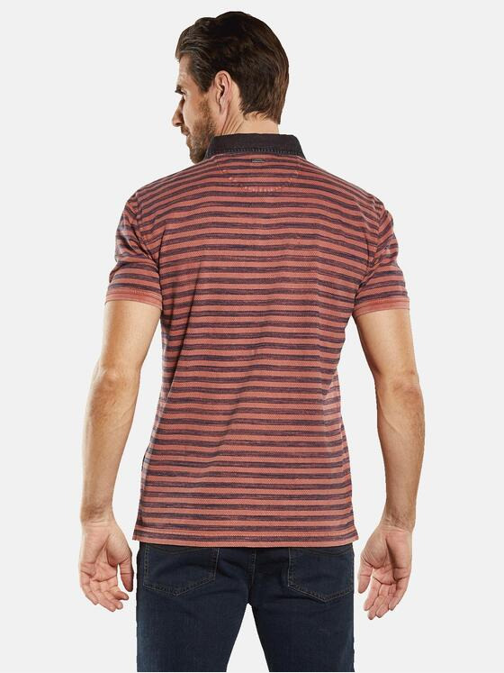 engbers Herren Polo-Shirt gestreift Orange 34523
