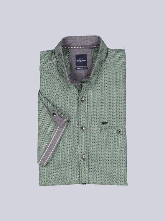 engbers Herren Kurzarm-Hemd gemustert Hellgruen 39192