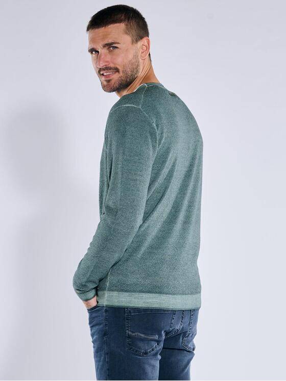 emilio adani Herren Pullover aus Merinowolle Mittelblau 39547