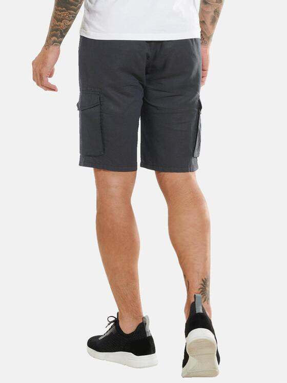 emilio adani Herren Bermuda aus Leinenmischgewebe Blau 31730