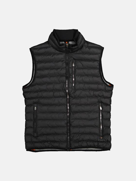 emilio adani Herren Steppweste regular Schwarz 36499