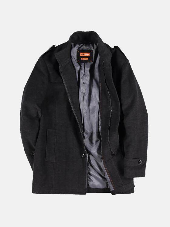 emilio adani Herren Stilvoller Mantel Grau 30224
