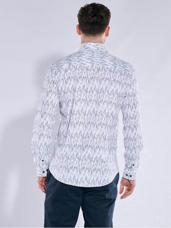 engbers Herren Langarm-Hemd gestreift Marineblau 38294