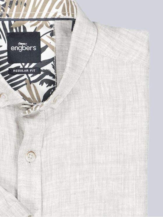 engbers Herren Kurzarm-Hemd aus Leinen Sand 38200