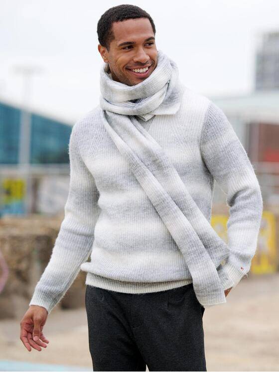 emilio adani Herren Schal uni Anthrazit 40004