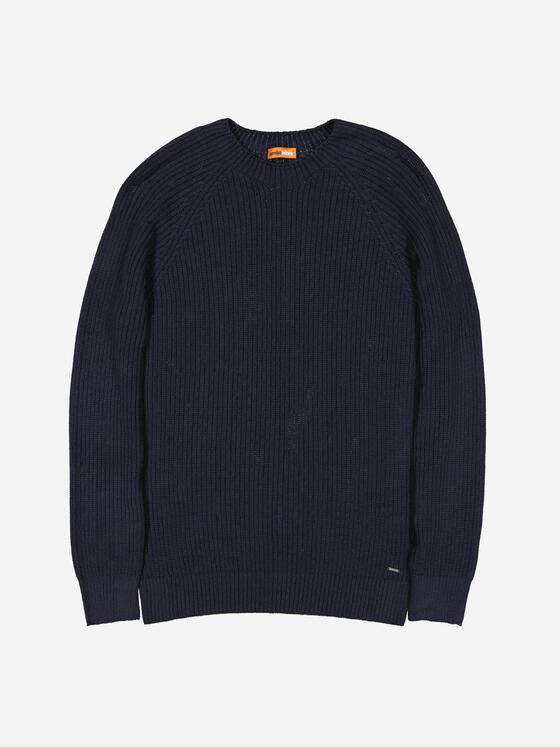 emilio adani Herren Pullover uni Blau 38207