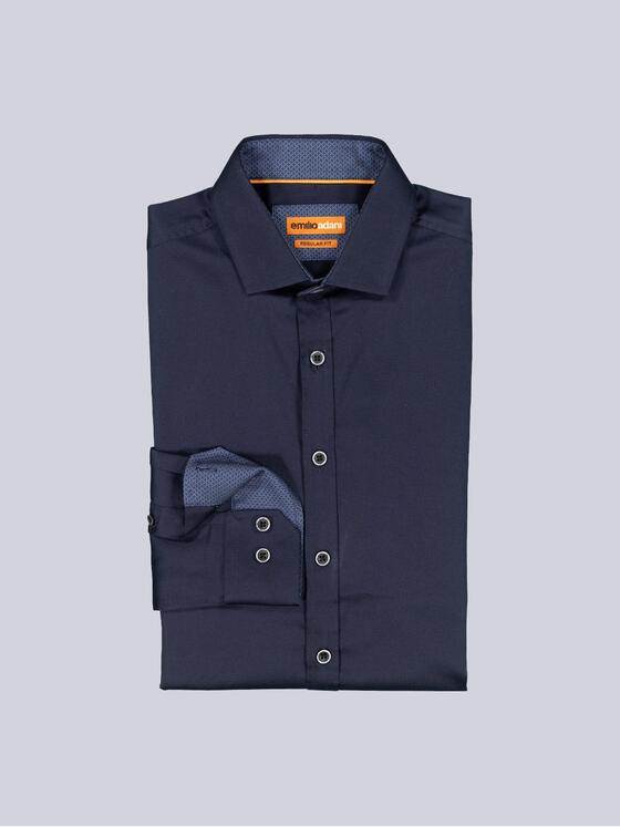 emilio adani Herren Langarm-Hemd "My Favorite" Saphirblau 35154