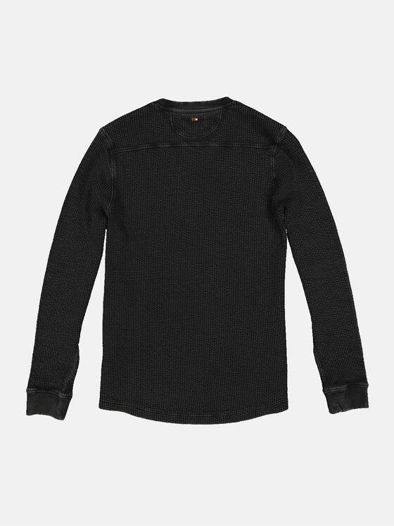 emilio adani Herren Sweatshirt strukturiert Schwarz 34555