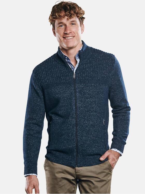 engbers Herren Lässige Strickjacke Petrolblau 30821