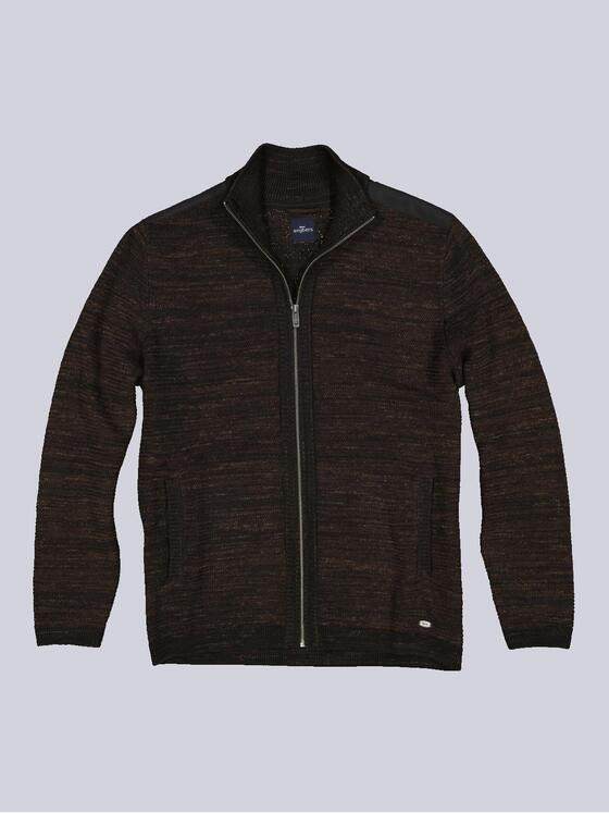 engbers Herren Cardigan uni Braun 35854