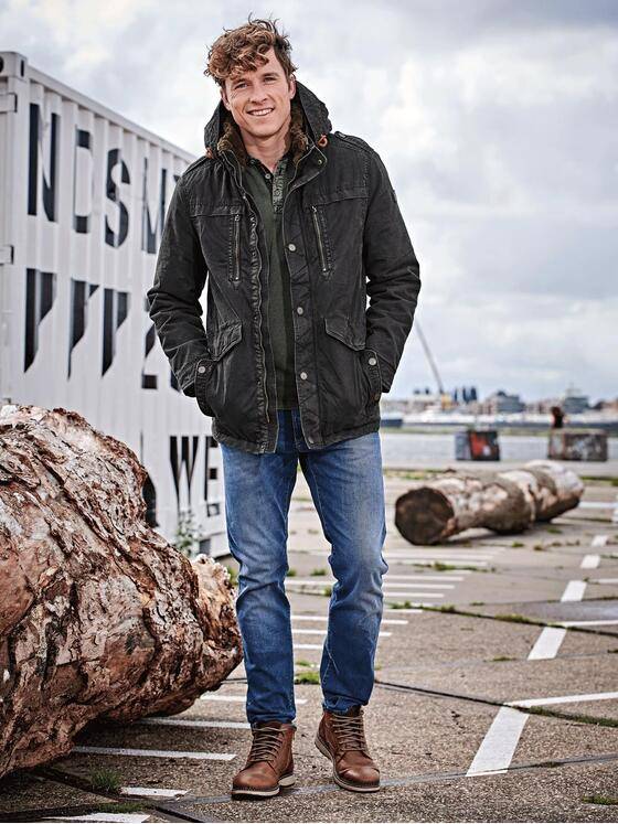 engbers Herren Gewaschene Baumwolljacke Oliv 30764