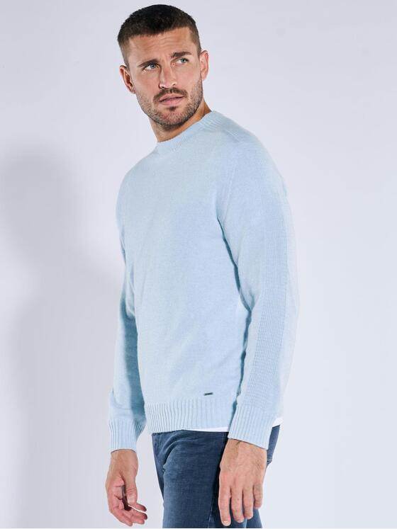 emilio adani Herren Strickpullover strukturiert Hellblau 39696