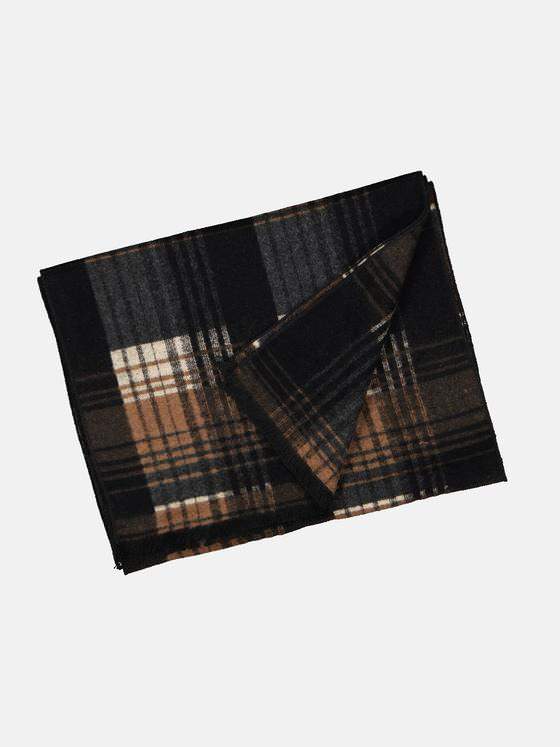 engbers Herren Schal gemustert Dunkelbraun 32362