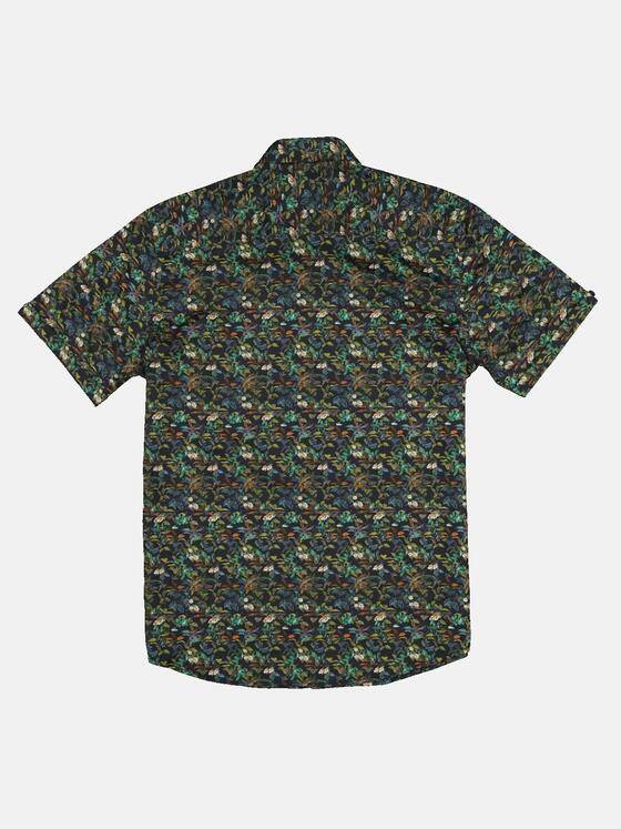 engbers Herren Kurzarm-Hemd mit Floralprint Oliv 33442