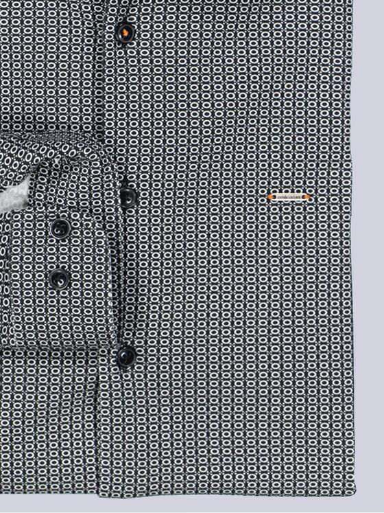 emilio adani Herren Langarm-Hemd slim fit Schwarz 35511