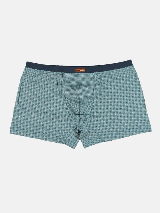 emilio adani Herren Boxershorts mit Minimalprint Türkis 31441