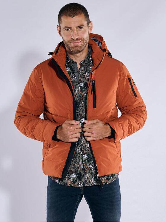 engbers Herren Steppjacke mit abnehmbarer Kapuze Orange 37411
