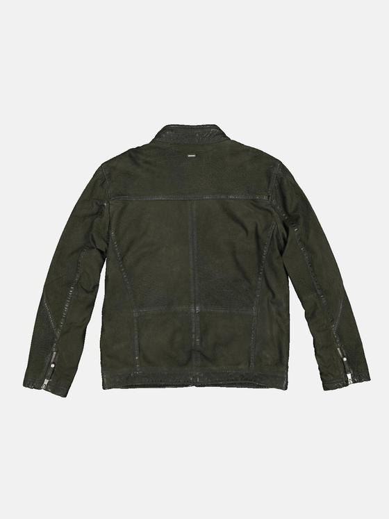 engbers Herren Lederjacke aus Nubuk-Leder Grün 34214