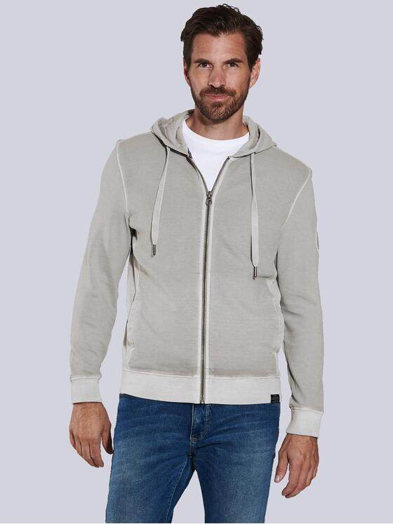 engbers Herren Sweatjacke mit Kapuze Silbergrau 36065