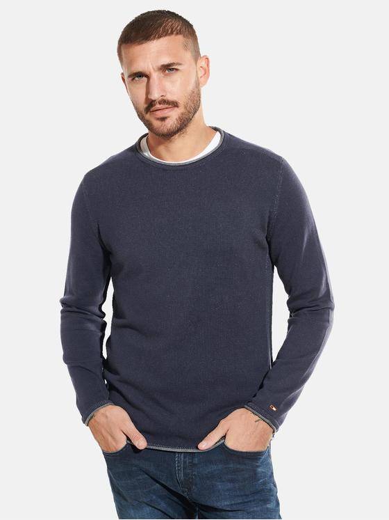 emilio adani Herren Rundhals Pullover Blau 31007