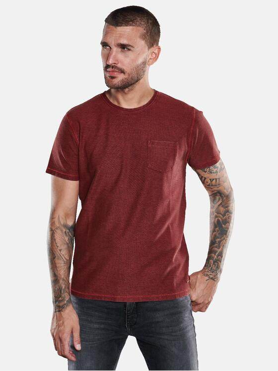 emilio adani Herren T-Shirt Rundhals Rot 33411