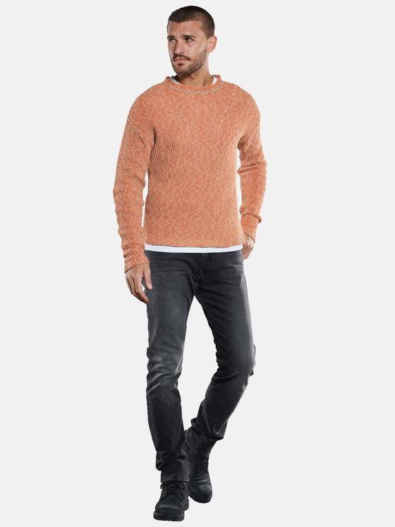 emilio adani Herren Pullover meliert Orange 33925