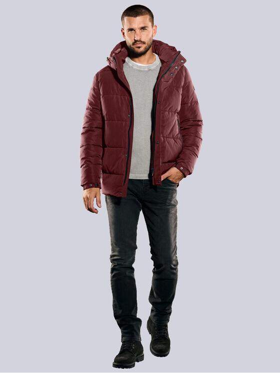 emilio adani Herren Steppjacke mit Kapuze Rot 35508